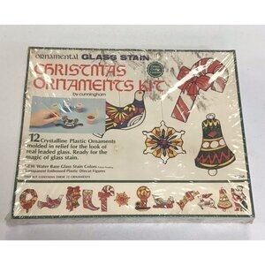 Vintage Glass Stain Paintable Christmas Ornaments Kit ☃️